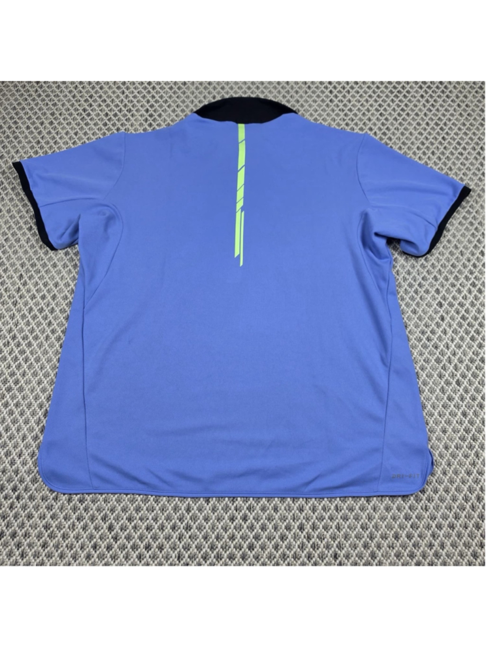 Nike Dri-FIT Roger Federer RF Tennis Polo Shirt Blue Black XXL - Picture 3 of 12